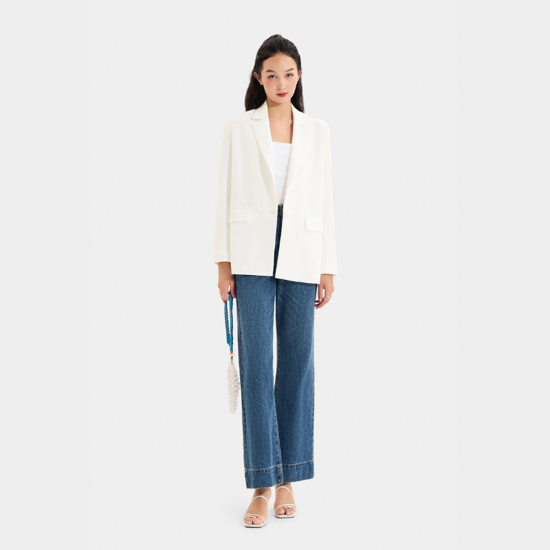 Mô tả Áo Blazer/Khoác Nữ MARC FASHION Form Cơ Bản Tay Dài 2 Túi - CBMH042124 - 4
