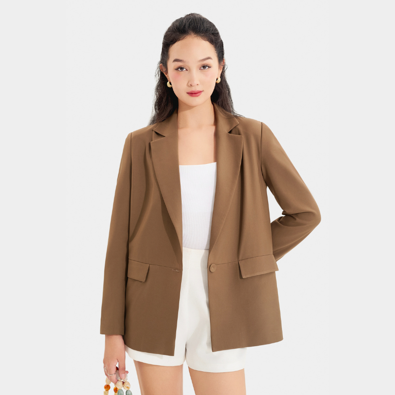 Mô tả Áo Blazer/Khoác Nữ MARC FASHION Form Cơ Bản Tay Dài 2 Túi - CBMH042124 - 7