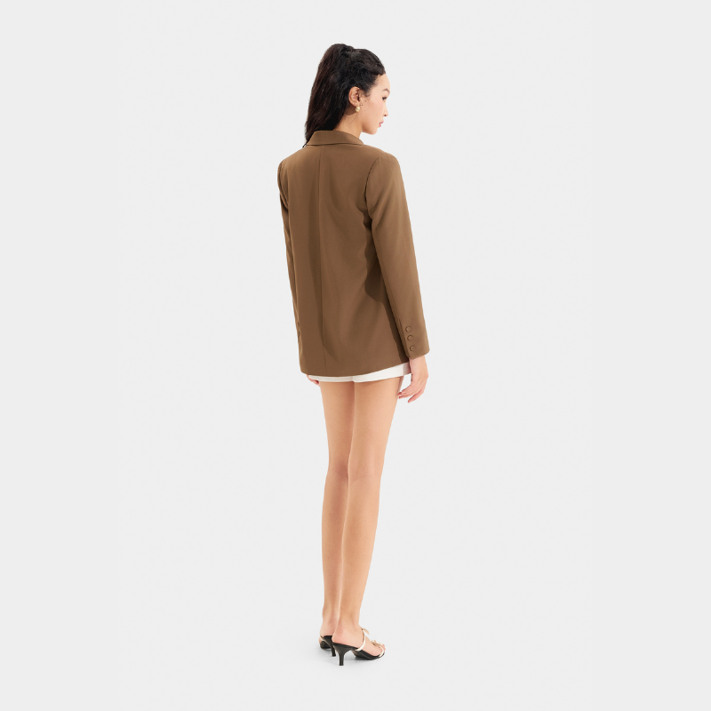Mô tả Áo Blazer/Khoác Nữ MARC FASHION Form Cơ Bản Tay Dài 2 Túi - CBMH042124 - 10