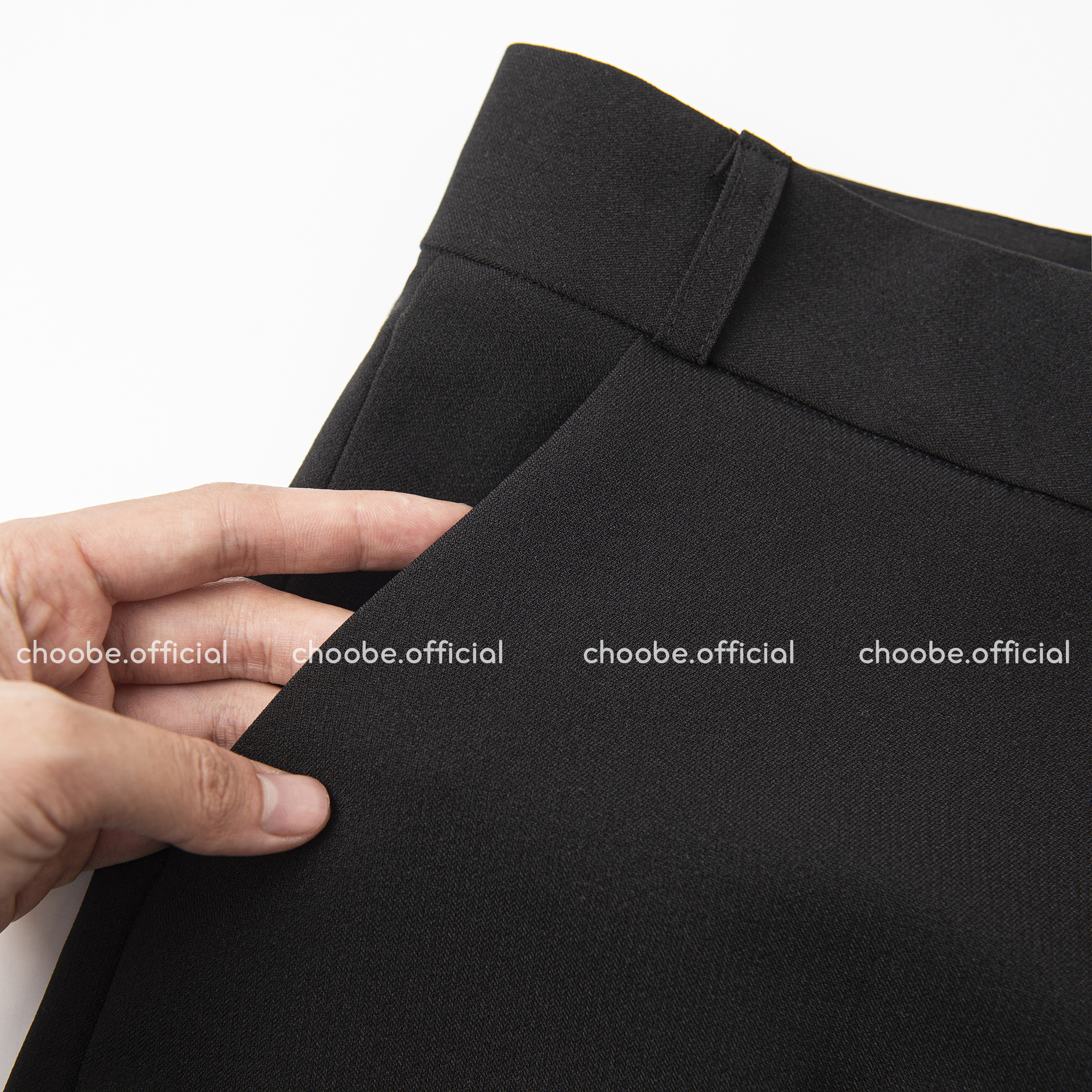 Mô tả Quần tây nữ Choobe lưng cạp cao âu công sở đẹp màu đen đồ đi học form chuẩn tôn dáng Q32 - 2