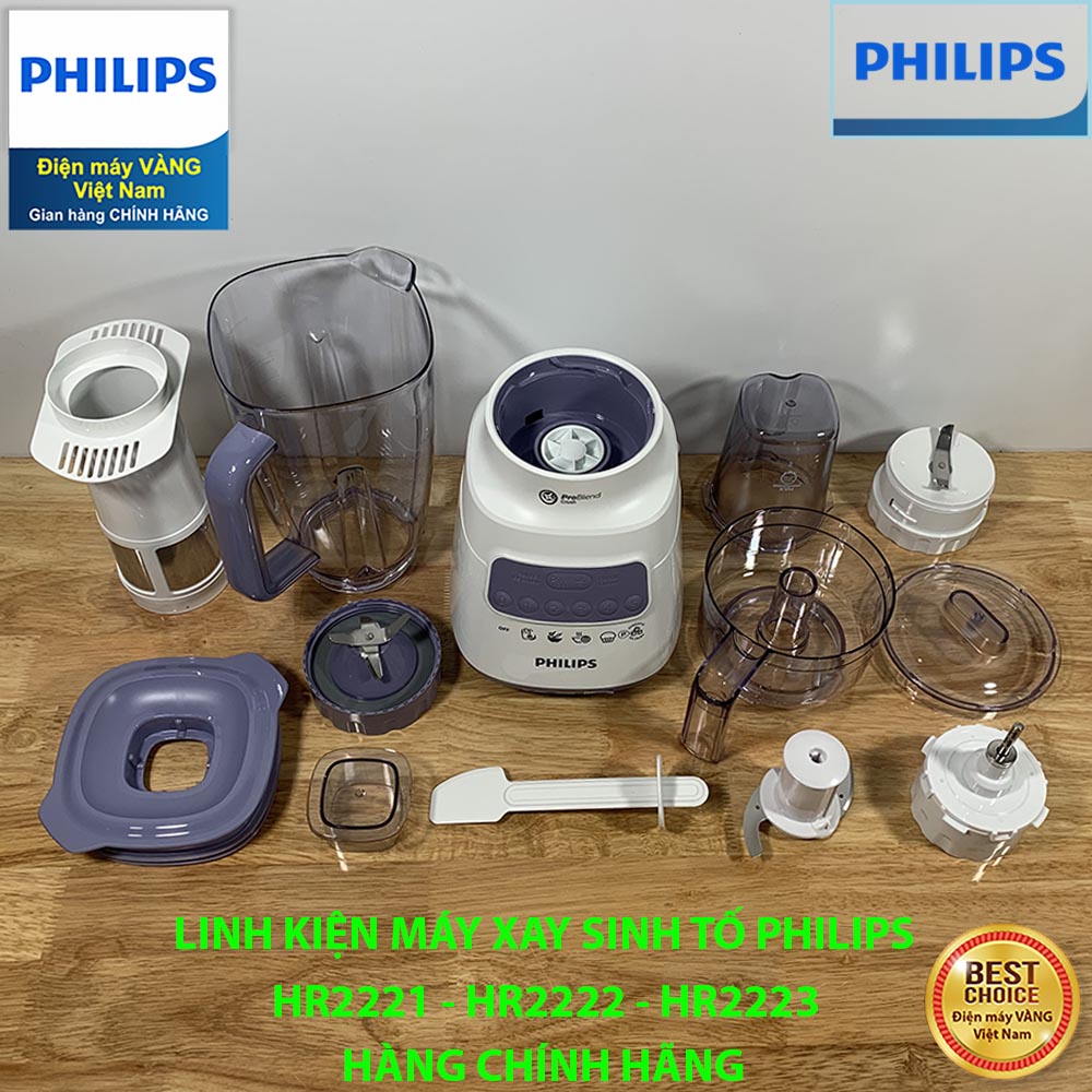 Mô tả Linh kiện phụ kiện máy xay sinh tố Philips HR2221/00 HR2222/00 HR2223/00 HR2221 HR2222 HR2223 - Hàng chính hãng - 1