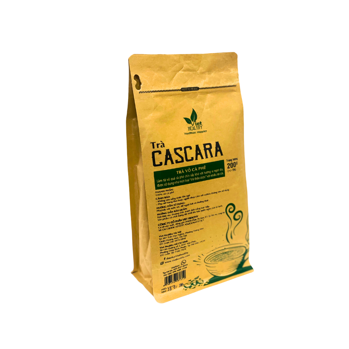 Mô tả Trà Cascara Viethealthy 200g - Trà Từ Vỏ Quả Cà Phê - 1