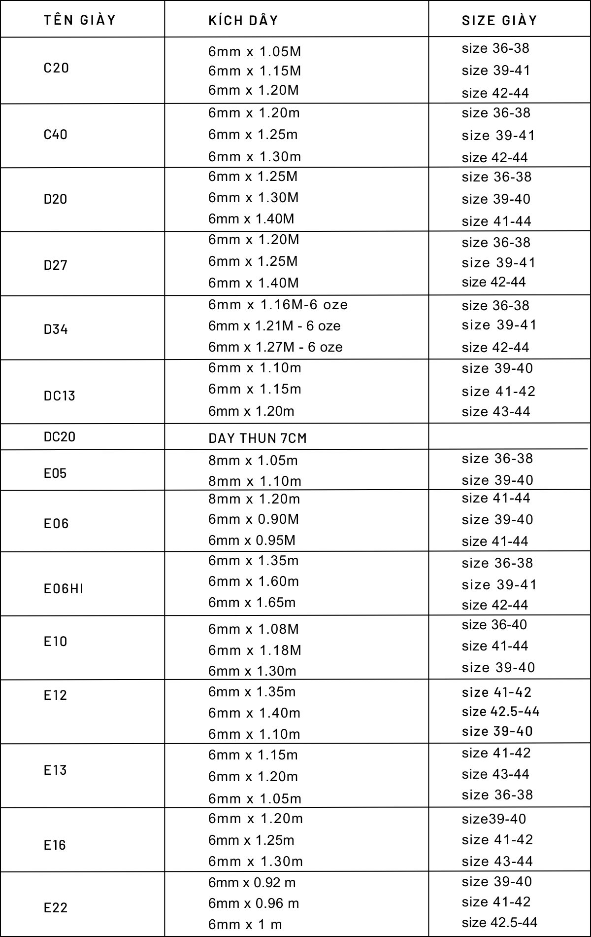 Mô tả Dây Giày Chính Hãng Dincox - 1