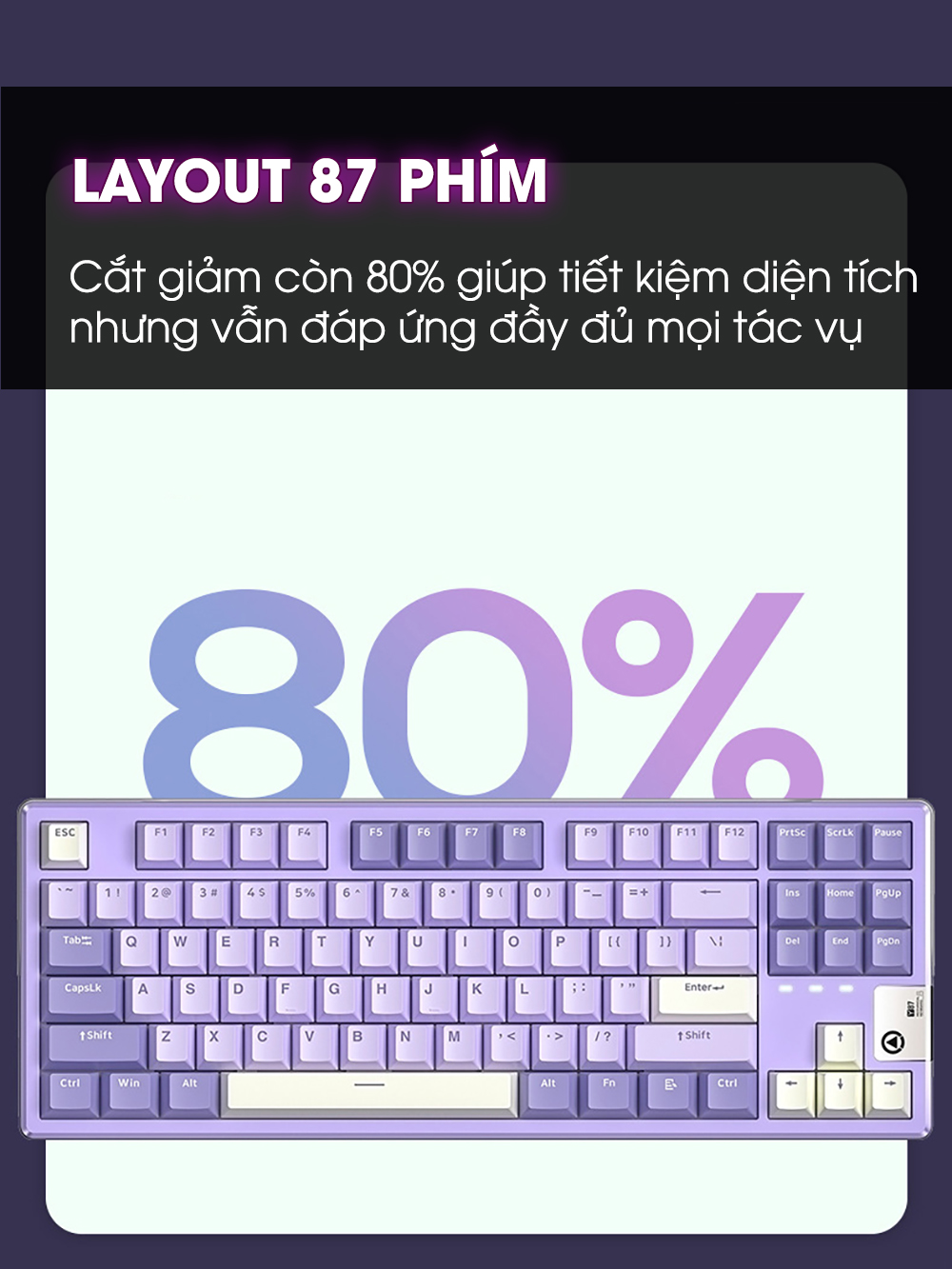 Bàn phím cơ không dây SIDOTECH Y87 gaming bluetooth 3 mode hotswap 5 ...