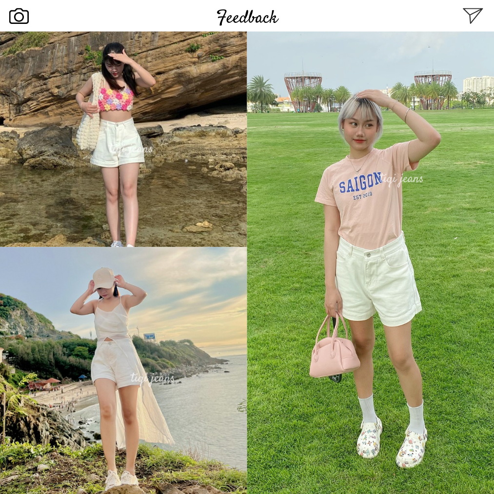Mô tả Quần short jean nữ lưng cao TiQi Jeans S1-287 - 4