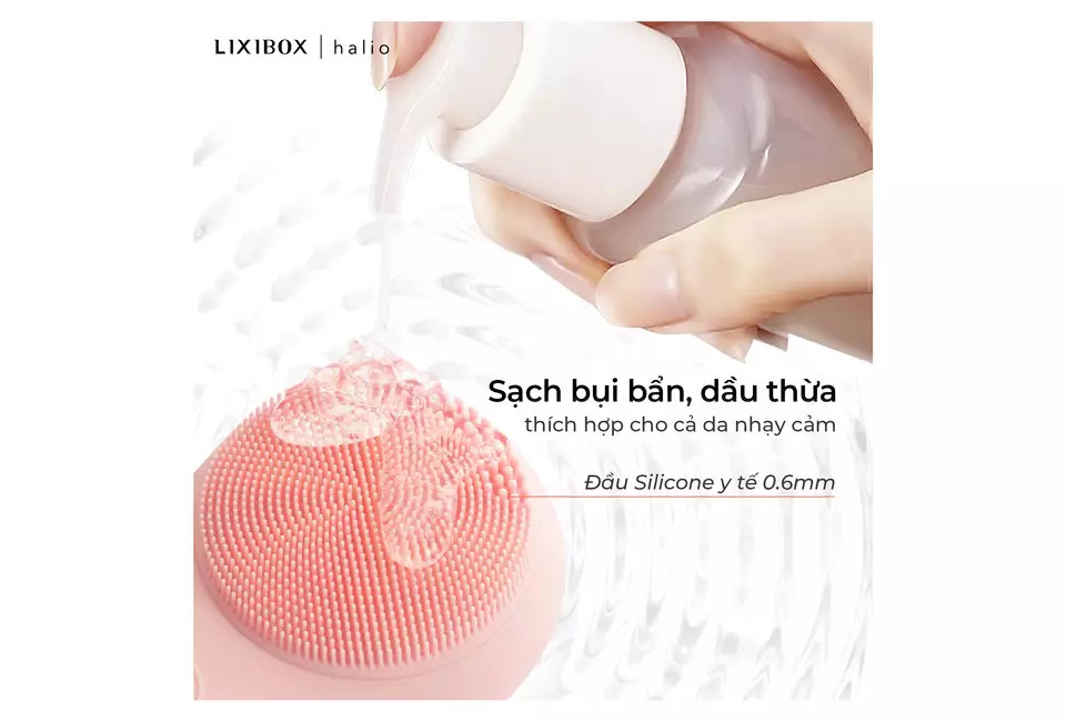 Mô tả Máy Rửa Mặt Massage Tích Hợp Liệu Pháp Ánh Sáng và Nhiệt Halio Multi-task Cleansing & Massaging Device - 4