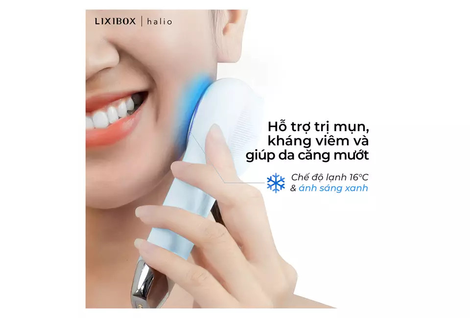 Mô tả Máy Rửa Mặt Massage Tích Hợp Liệu Pháp Ánh Sáng và Nhiệt Halio Multi-task Cleansing & Massaging Device - 3