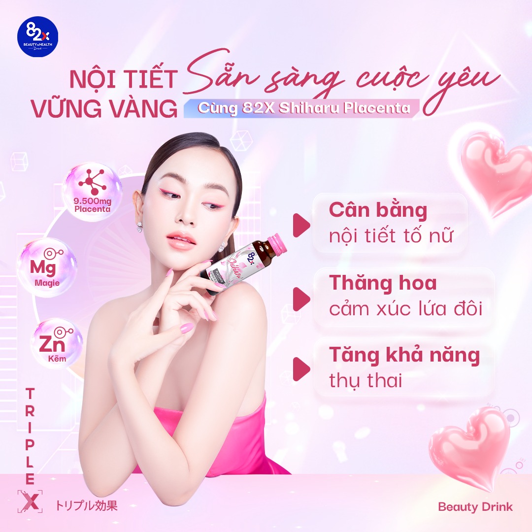 Mô tả Hộp 10 Chai Nước Uống Đẹp Da 82X SHIHARU PLACENTA Từ Nhật Bản-Cân Bằng Nội Tiết Tố, Trẻ Hoá Da, Giảm Căng Thẳng, Mệt Mỏi - 1