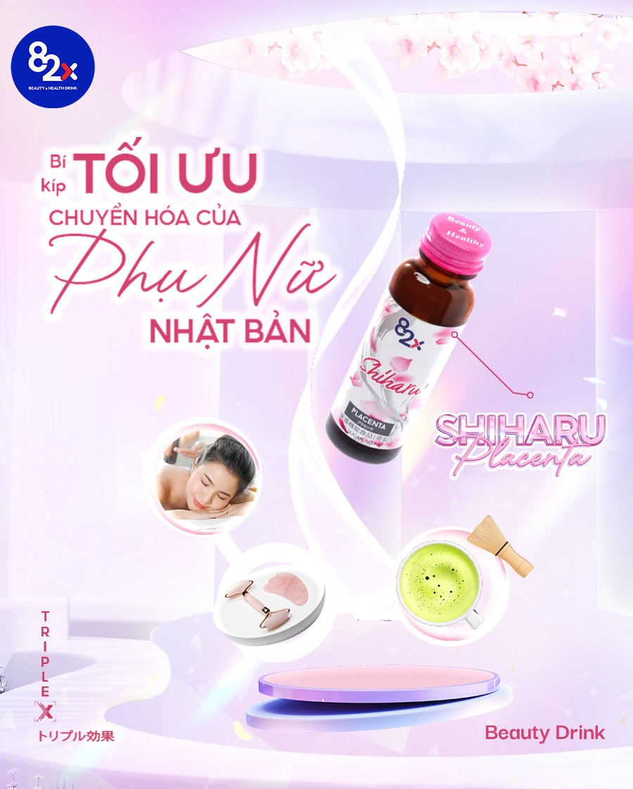 Mô tả Hộp 10 Chai Nước Uống Đẹp Da 82X SHIHARU PLACENTA Từ Nhật Bản-Cân Bằng Nội Tiết Tố, Trẻ Hoá Da, Giảm Căng Thẳng, Mệt Mỏi - 3