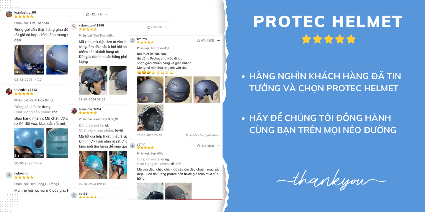Mô tả Nón bảo hiểm 1/2 đầu có kính Protec VIC, size lớn, độ che phủ sâu hơn - 3