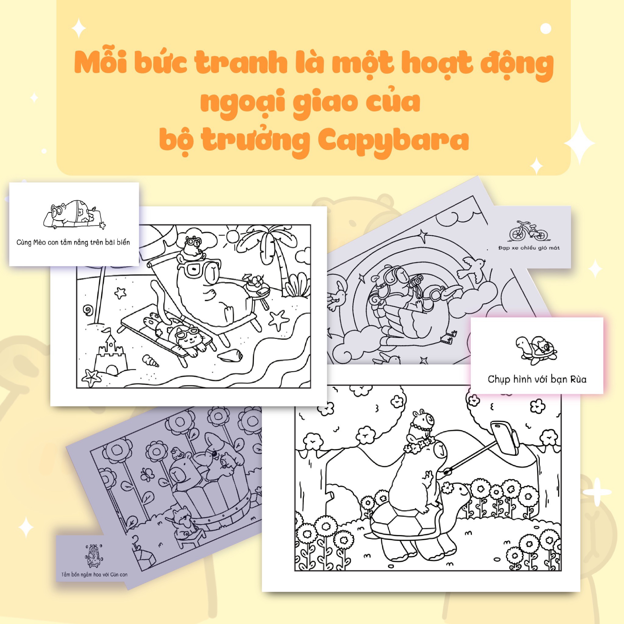 Mô tả Sách Tô Màu Capy và những người bạn - 5