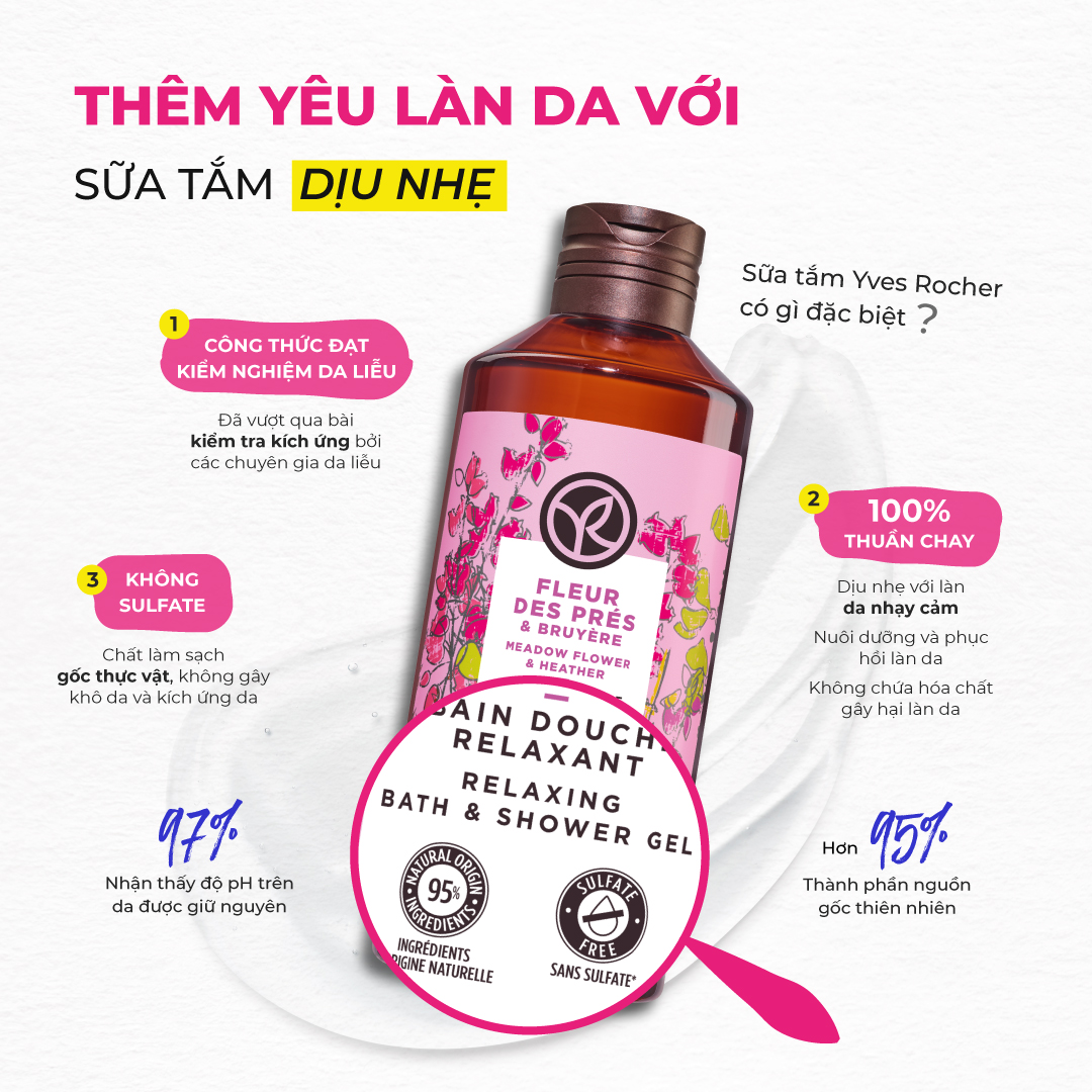 Sữa tắm Yves Rocher hương hoa cỏ