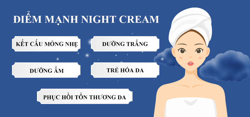 Mô tả Kem Dưỡng Trắng Da Ban Đêm RIORI HANA NIGHT CREAM 30g - 3