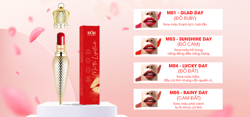 Mô tả Son Sáp Dưỡng Mềm Mịn RIORI HANA - MOOD MATTE LIPSTICK 4.5g - 2