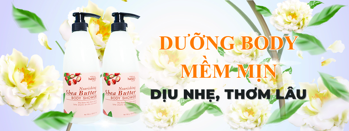 Mô tả Sữa Tắm Bơ Hạt Mỡ Dưỡng Ẩm Mịn Da RIORI HANA Nourishing Shea Butter Body Shower 750g - 1