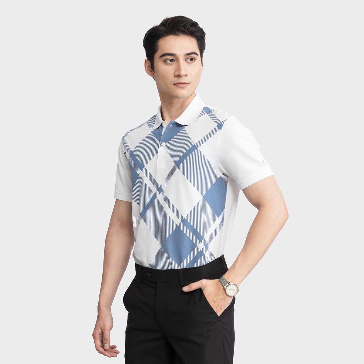 Mô tả Áo Polo Nam INSIDEMEN Họa Tiết Kẻ Nam Tính Cao Cấp Ngắn Tay Giặt Không Nhăn Vải Mái Cực Sang Trọng IPS003S3 - 5
