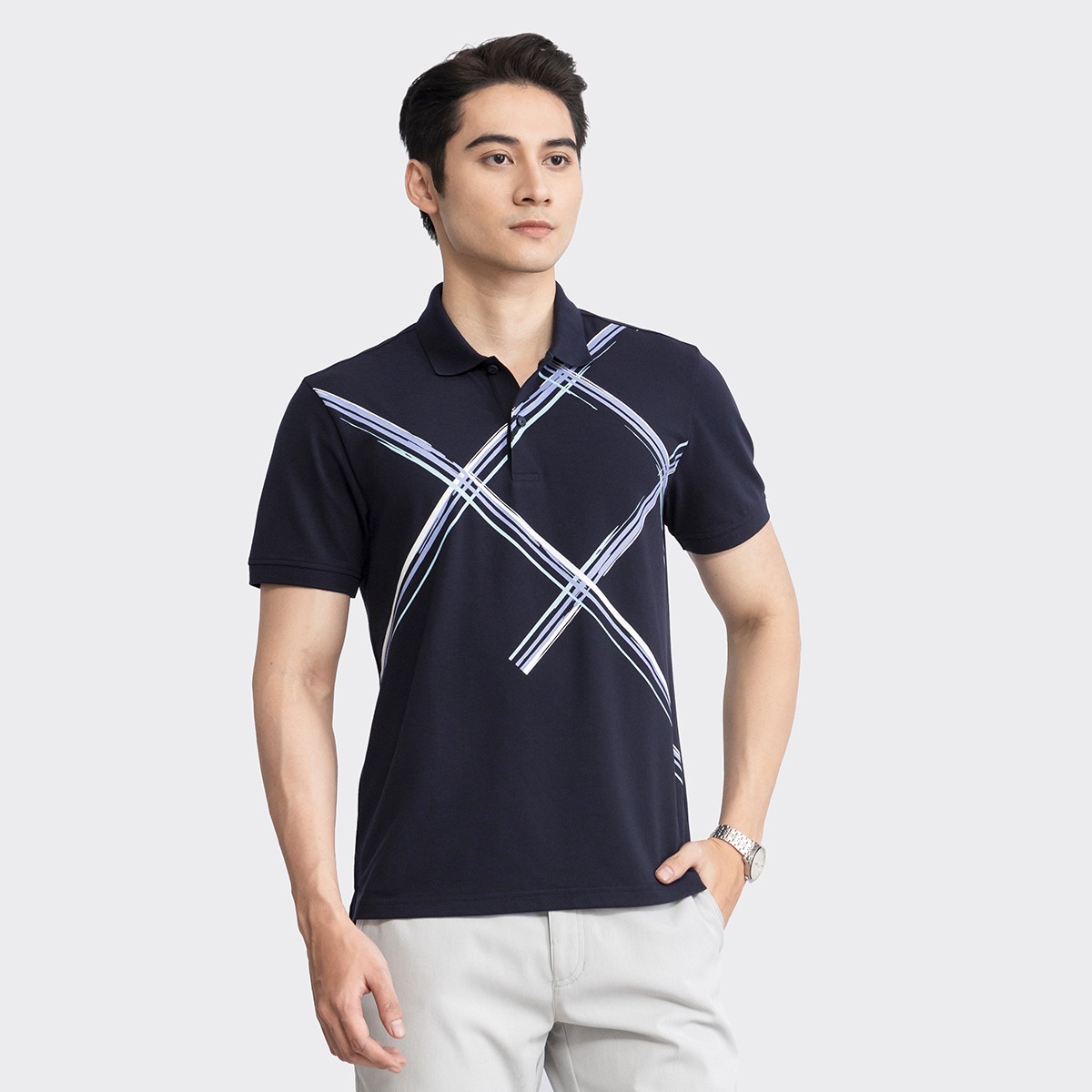 Mô tả Áo Polo Nam INSIDEMEN Họa Tiết Kẻ Nam Tính Cao Cấp Ngắn Tay Giặt Không Nhăn Vải Mái Cực Sang Trọng IPS003S3 - 6