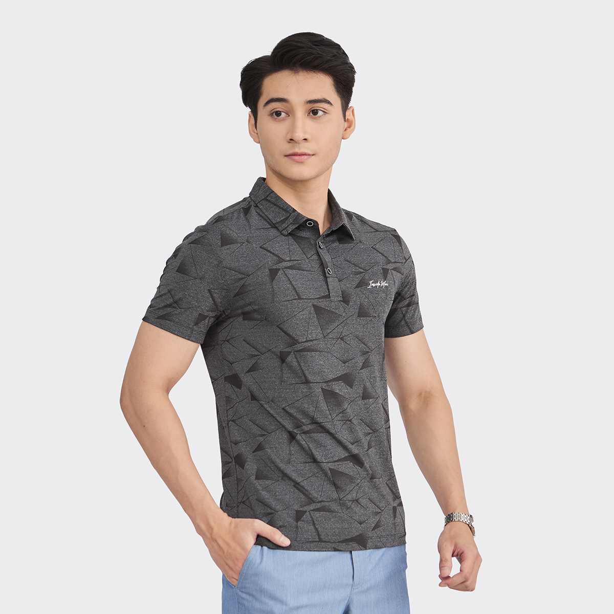 Mô tả Áo polo nam INSIDEMEN chất vải cao cấp xuất xịn dệt bo dày dặn chuẩn form áo thun cổ bẻ tay ngắn IPS069S2 - 2