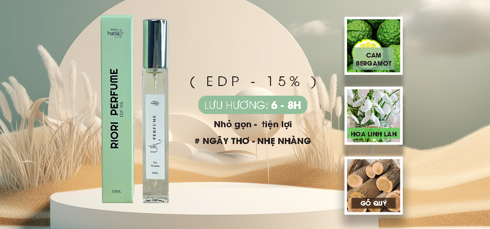 Mô tả Nước Hoa 10ml RIORI HANA Thanh Lịch Tinh Tế Lưu Hương Lâu Từ 8 -12H - 6