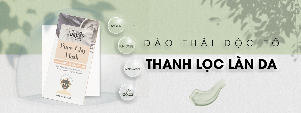 Mô tả Mặt Nạ Đất Sét Detox Thải Độc Da RIORI HANA Pure Clay Mask (6 gói) - 1