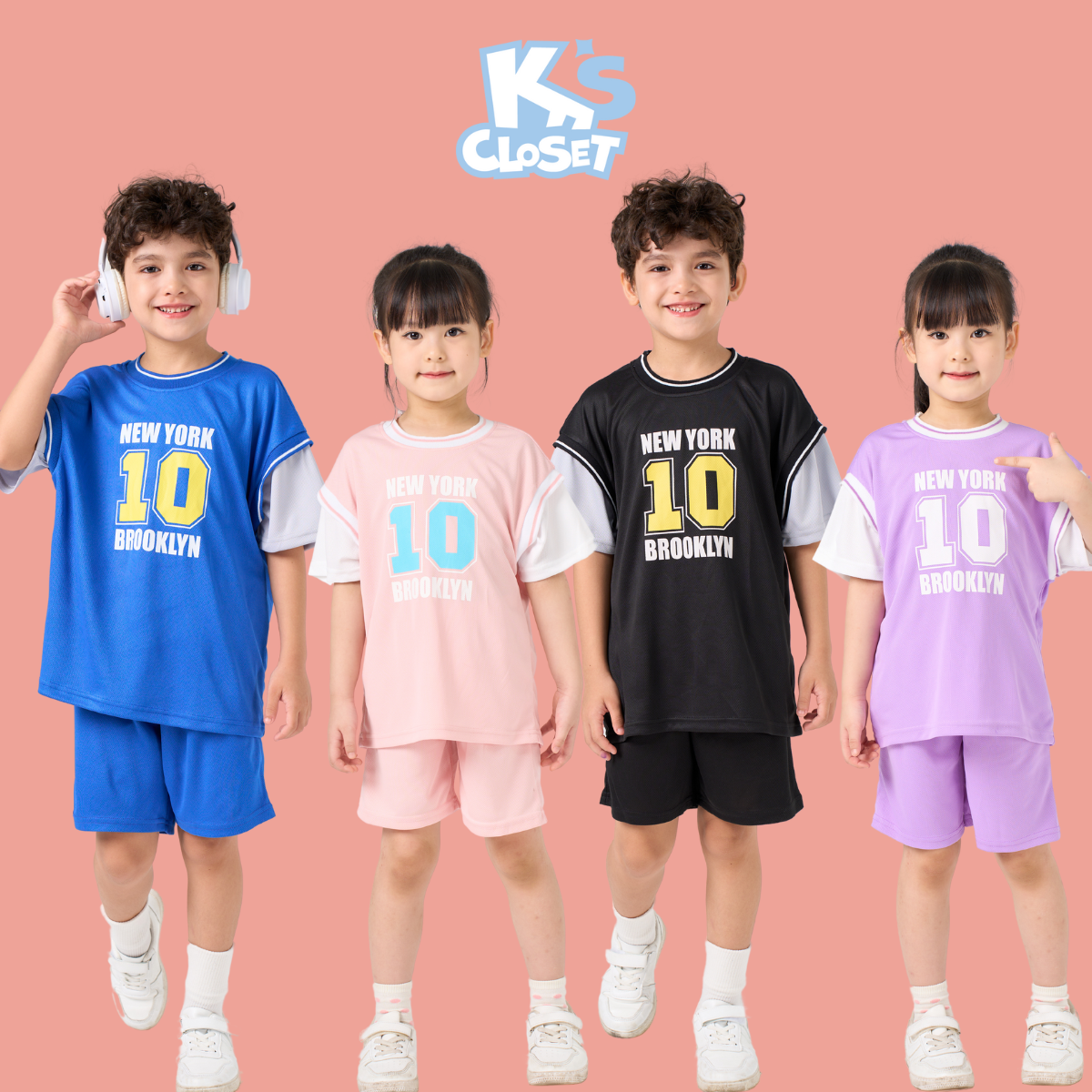 Mô tả Bộ Quần Áo Cộc Tay K'S CLOSET Kiểu Dáng Thể Thao Cho Bé Trai Từ 10-55kg KT33THS/KT29THS/E014FOS/KT69TWS - 1