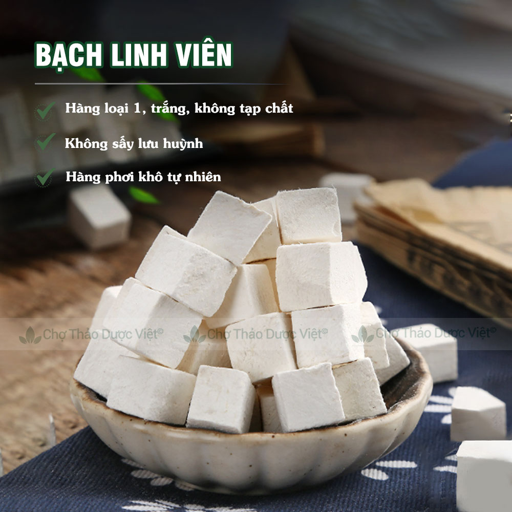 Bạch linh viên 100g, bạch phục linh viên, không tẩy trắng, không lẫn ...