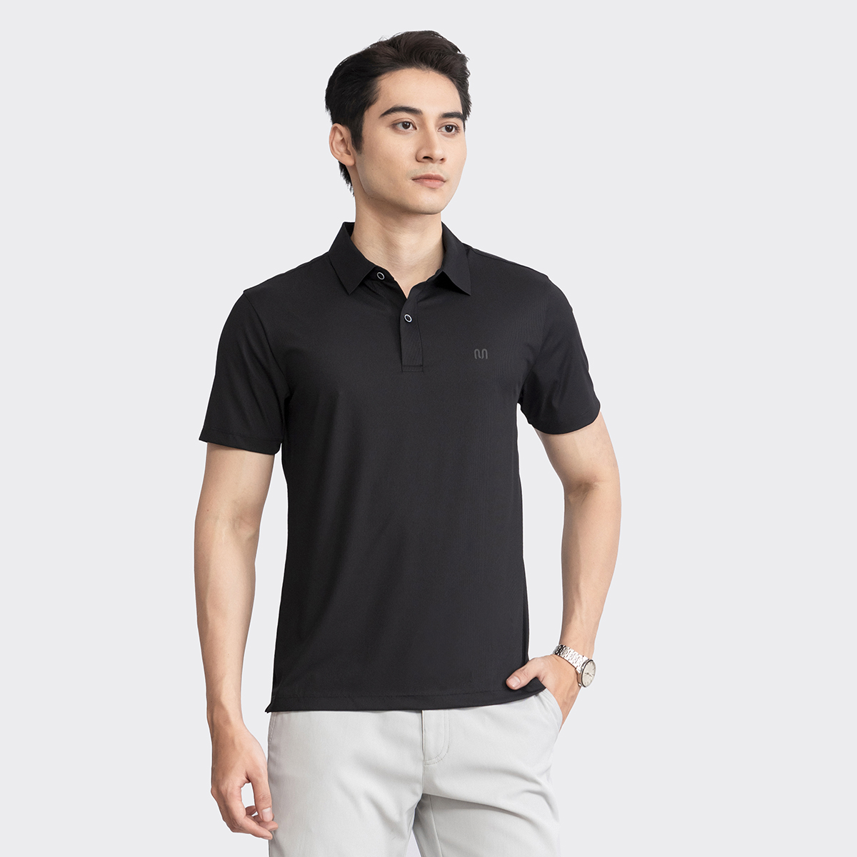 Mô tả Áo polo nam INSIDEMEN trơn công sở dáng regular fit vải cá sấu cotton cao cấp ngắn tay cực sang trọng IPS050S3 - 3
