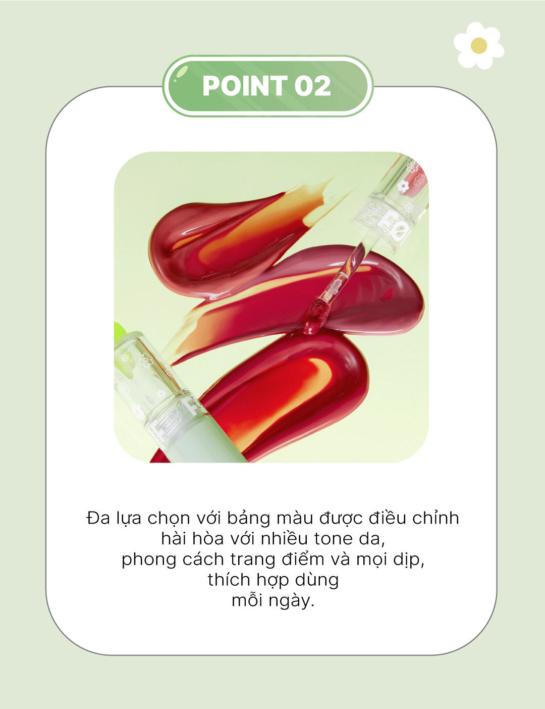Mô tả [Ver 2] Son Tint Bóng Thuần Chay, Ẩm Mọng, Bền Màu FOIF Juicy Fit Tint 3g - 11