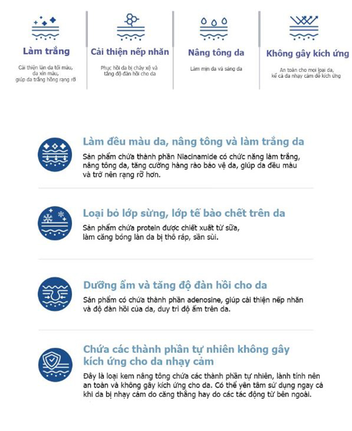 Mô tả Kem Nâng Tone Dưỡng Trắng Làm Đều Màu Da PEKAH Melting Snow Whitening Cream 50ml - 2