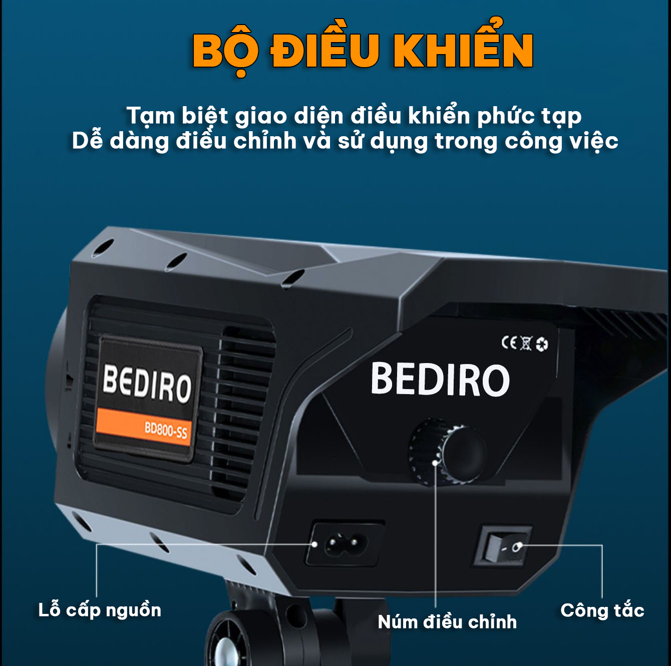 Đèn LED Bediro Bd-800Ss 100W Ngàm Bowens Cho Studio Phòng Chụp Sản Phẩm ...