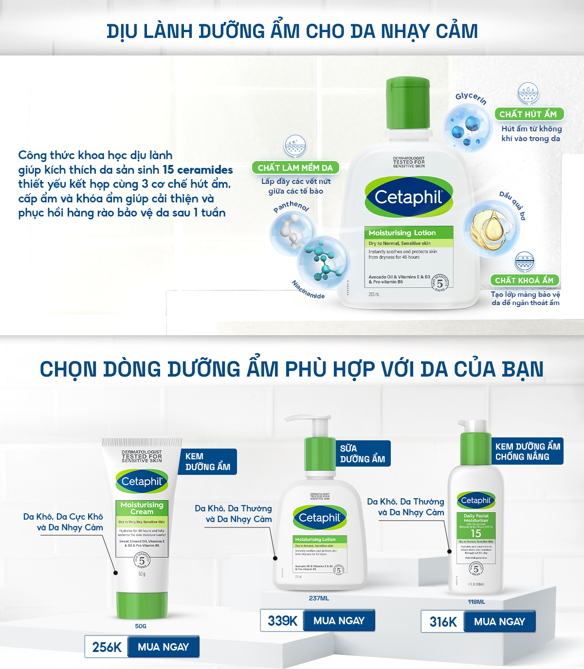 Mô tả Sữa dưỡng ẩm dịu lành cho da nhạy cảm CETAPHIL MOISTURIZING LOTION 237ML - 1