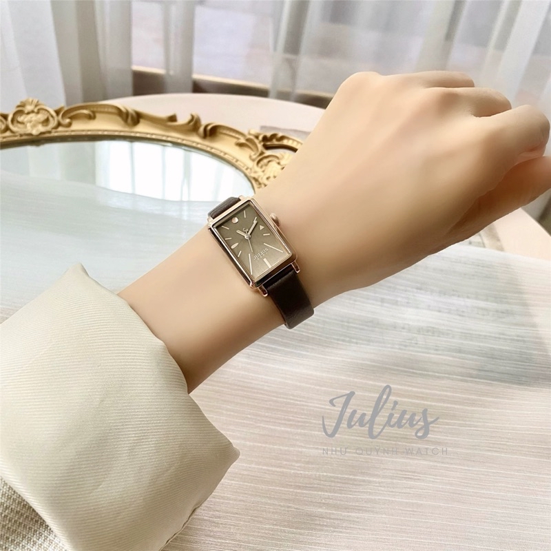 Mô tả Đồng hồ nữ Ja-941 Julius Hàn Quốc Mặt size 2,1 x 3cm dây da ( 3 màu) - 6