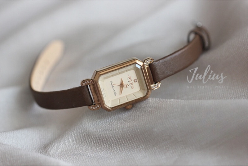 Mô tả Đồng hồ nữ Julius Hàn Quốc Ja-951 dây da (Nâu) - 6