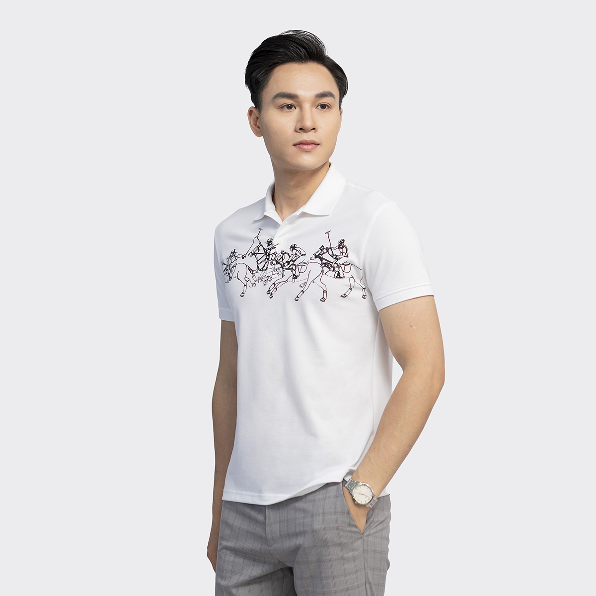 Mô tả Áo Polo Nam INSIDEMEN Tay Ngắn Họa Tiết SlimFit Thoáng Khí Làm Mát Tự Nhiên Nhiều Màu IPS006S3 - 2