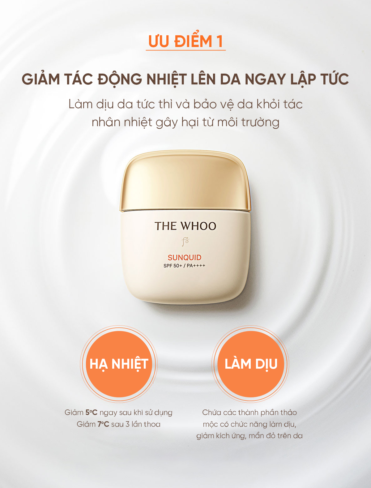 Mô tả Sữa chống nắng hạ nhiệt làn da thế hệ mới Whoo Gongjinhyang Sunquid UV Protective Lotion SPF 50+/ PA++++ 13ml - 2
