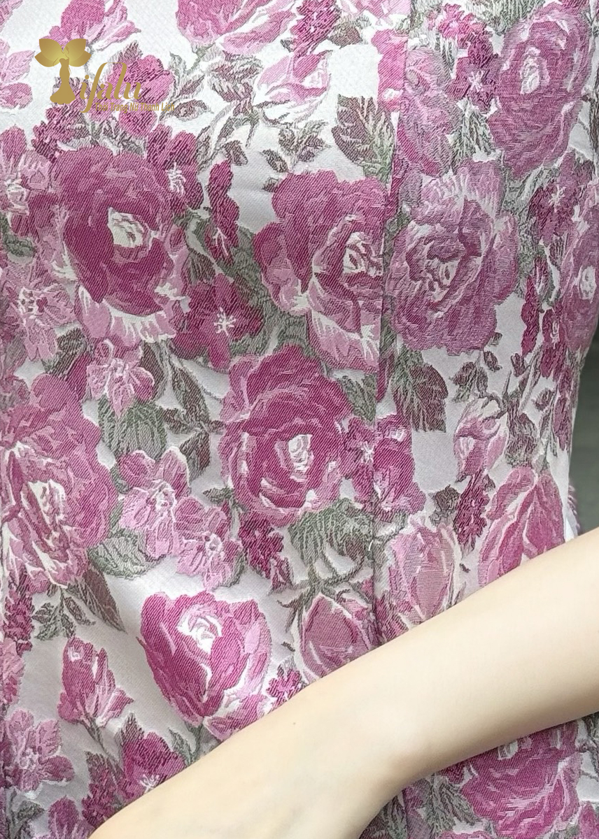 Mô tả Đầm dự tiệc gấm taffeta hoa 3D trẻ trung sang trọng ZOL by TIFALU màu tím hồng - ZOL215PINK - 2