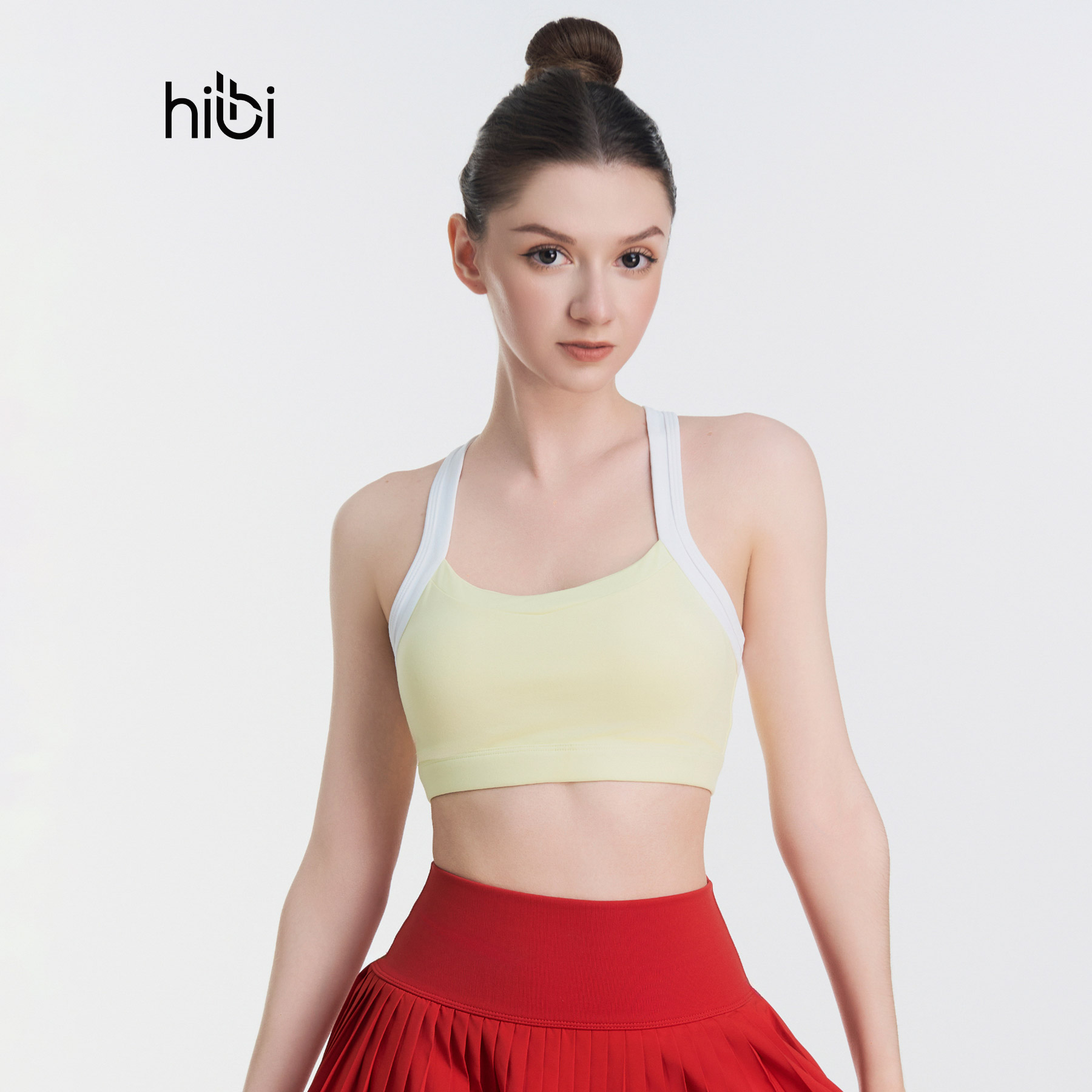 Mô tả Áo tập Yoga Gym dây phối trắng BA507 Hibi Sports - Kèm mút - 1