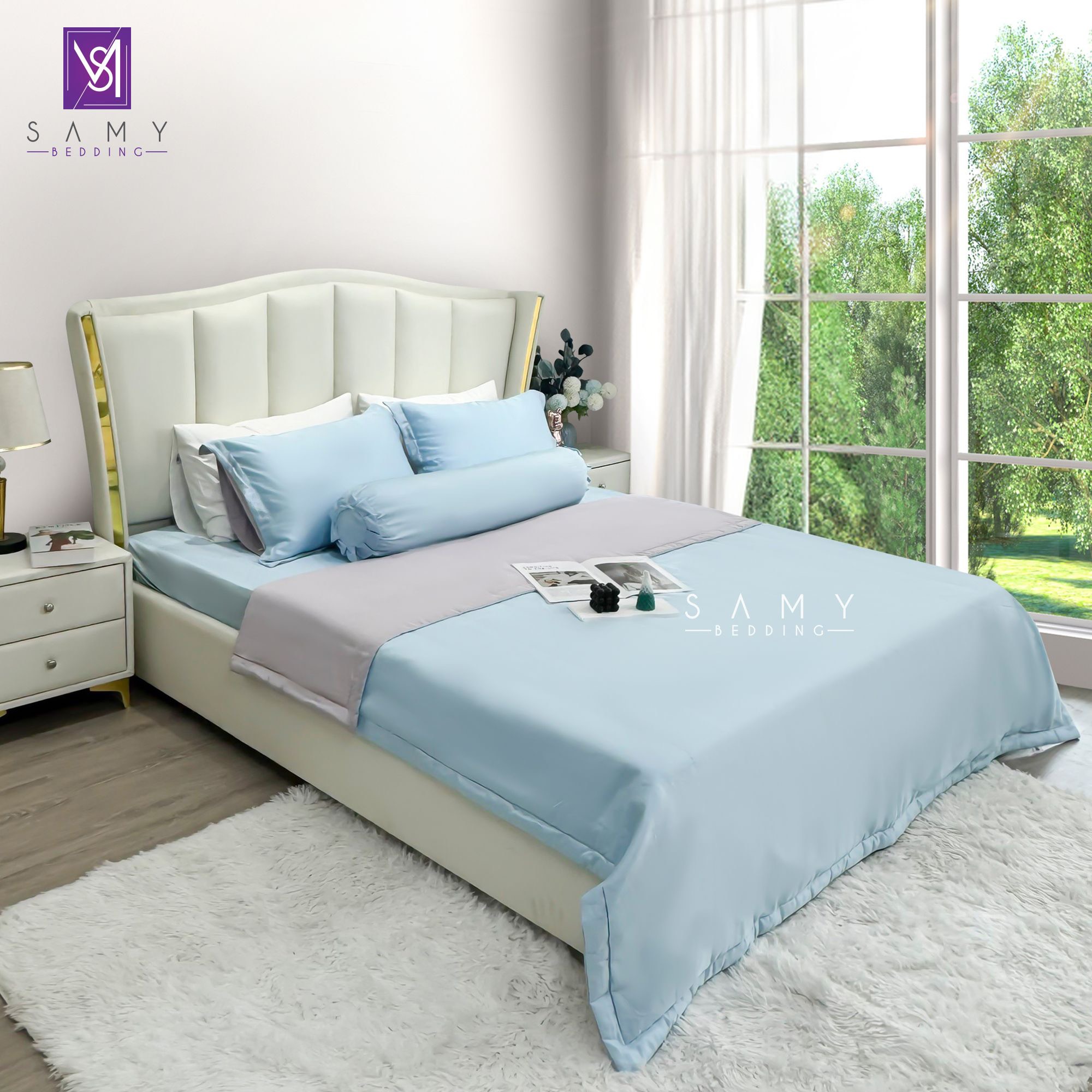 Mô tả Bộ Chăn Ga Gối Lụa Tencel Coolsilk SAMY BEDDING Đa Dạng Màu Sắc - 1