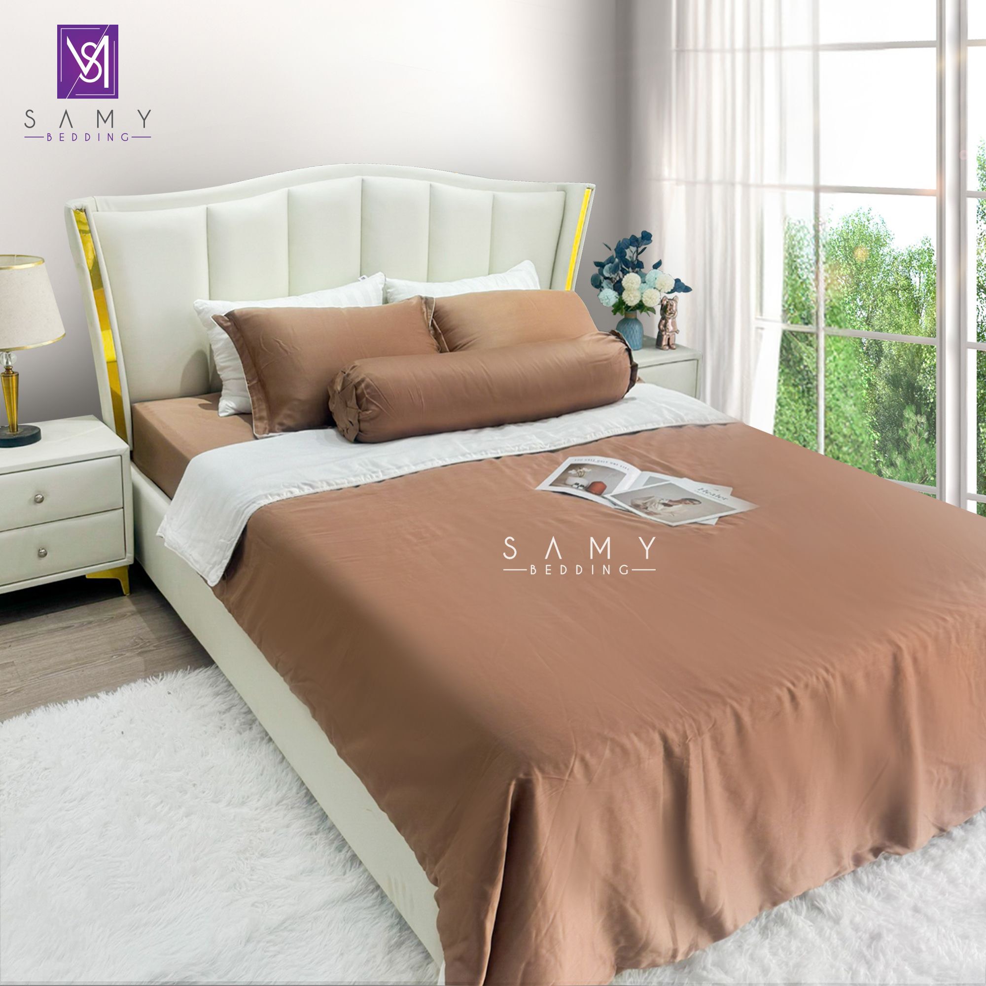 Mô tả Bộ Chăn Ga Gối Lụa Tencel Coolsilk SAMY BEDDING Đa Dạng Màu Sắc - 2