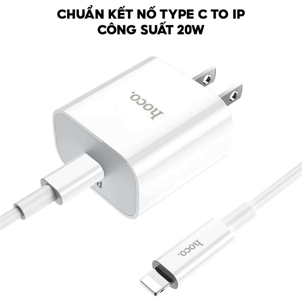 Mô tả Bộ Sạc Nhanh PD 20W Chính Hãng HOCO Cho IP 7-8-X-Xr-Xs-Xsm-11-12-13-14-15-Pro-Plus-Promax - Không Nóng Máy, Không Đơ - 2