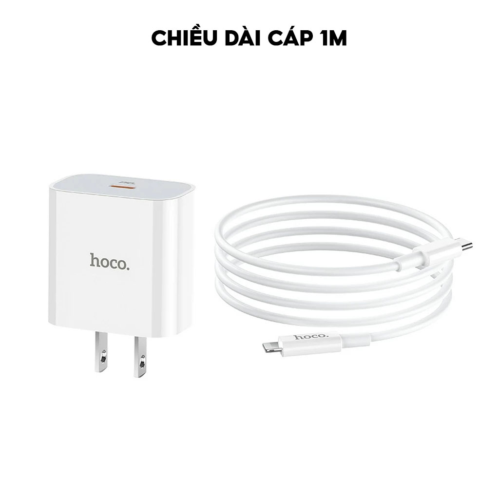 Mô tả Bộ Sạc Nhanh PD 20W Chính Hãng HOCO Cho IP 7-8-X-Xr-Xs-Xsm-11-12-13-14-15-Pro-Plus-Promax - Không Nóng Máy, Không Đơ - 6