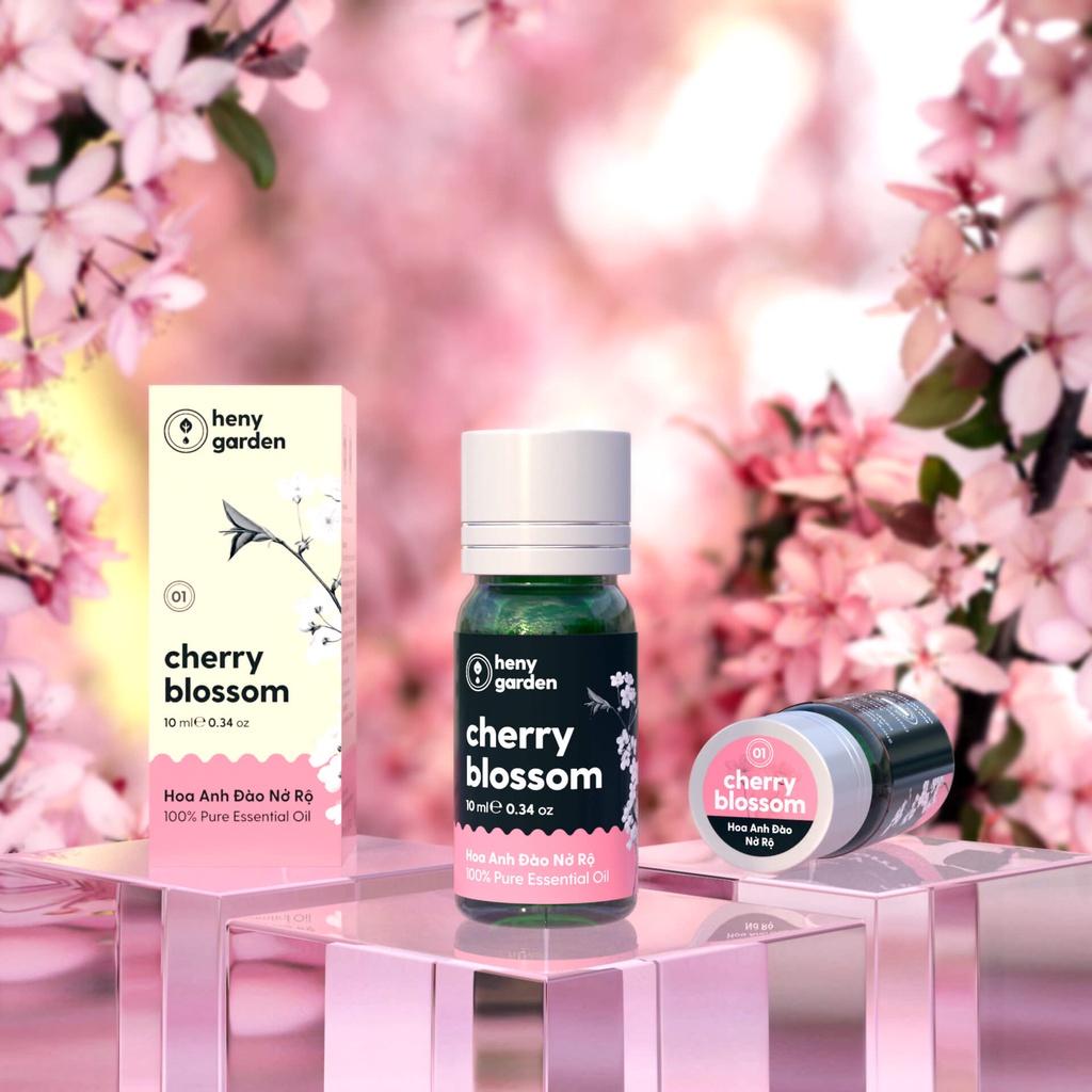 Mô tả Tinh Dầu Hoa Anh Đào Organic Nguyên Chất Đậm Đặc Xông Thơm Phòng, Làm Nến Thơm Thiên Nhiên, Giúp Dễ Ngủ Heny Garden 10mL - 7