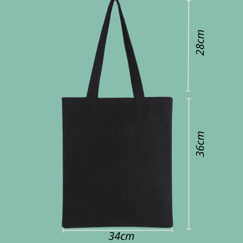 Mô tả Túi Vải Tote Ginko Có Dây Kéo Khóa Phong Cách ulzzang Hàn Quốc In Hình Puppy Baloon B20 - 1