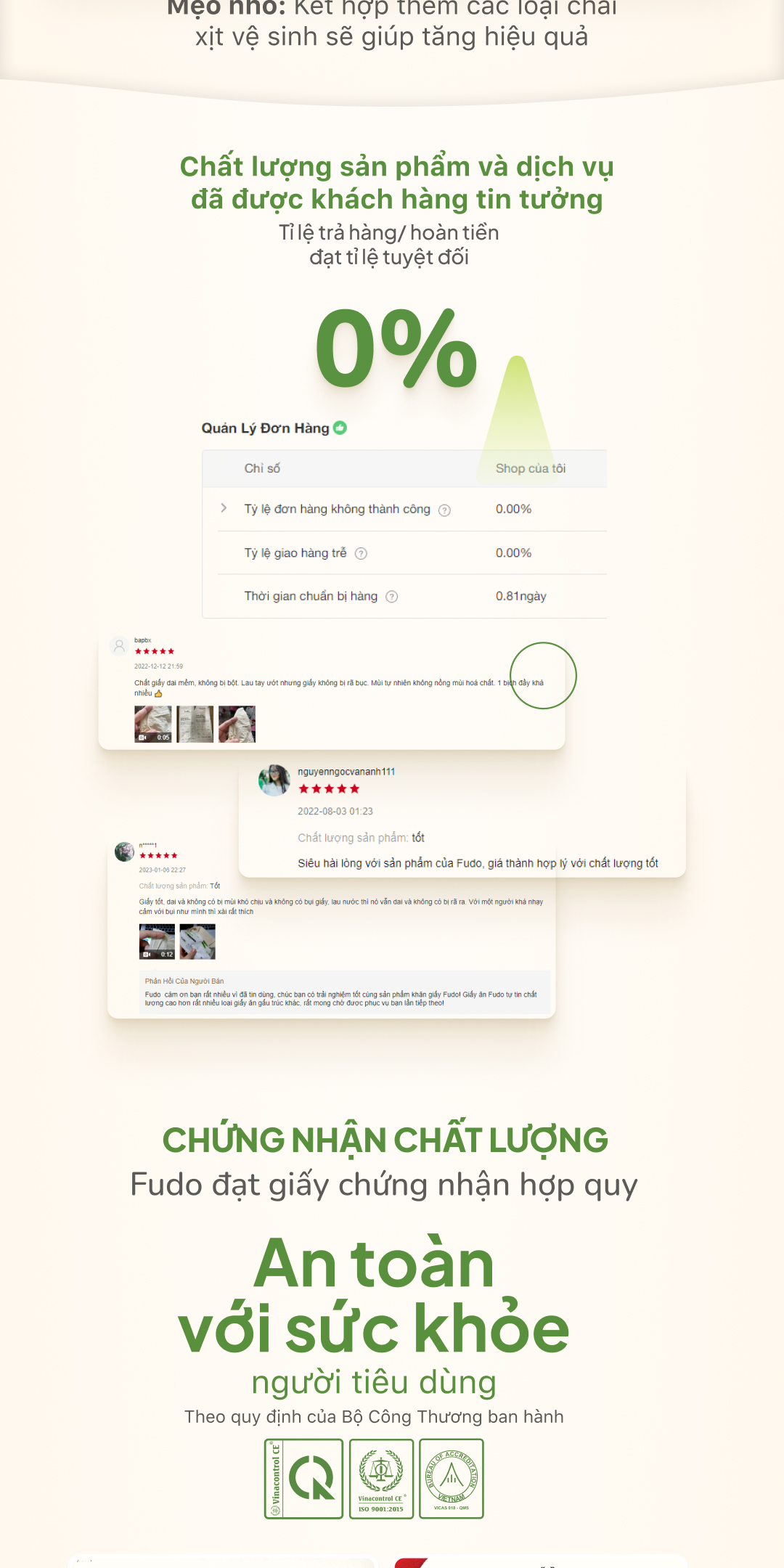 Khăn giấy thân thiện môi trường