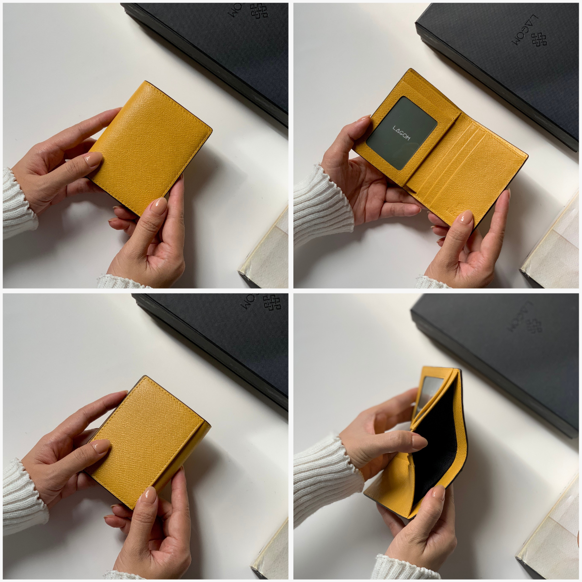 Ví da thật mini LAGOM.ID Wallet màu Vàng