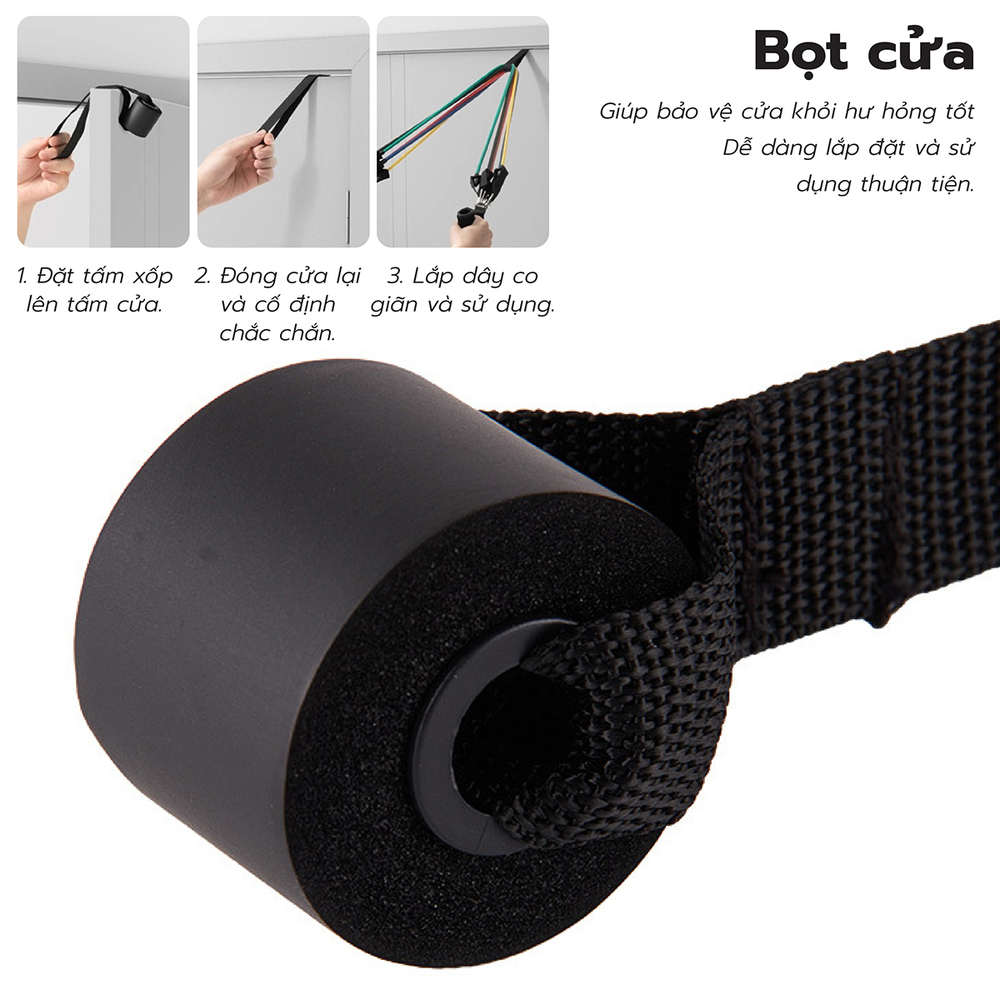 Mô tả BG- Dây Ngũ Sắc Tập Gym 6017, Dây Đàn Hồi Kháng Lực Tập Full Body, Dụng Cụ Tập Thể Hình Tại Nhà - 4
