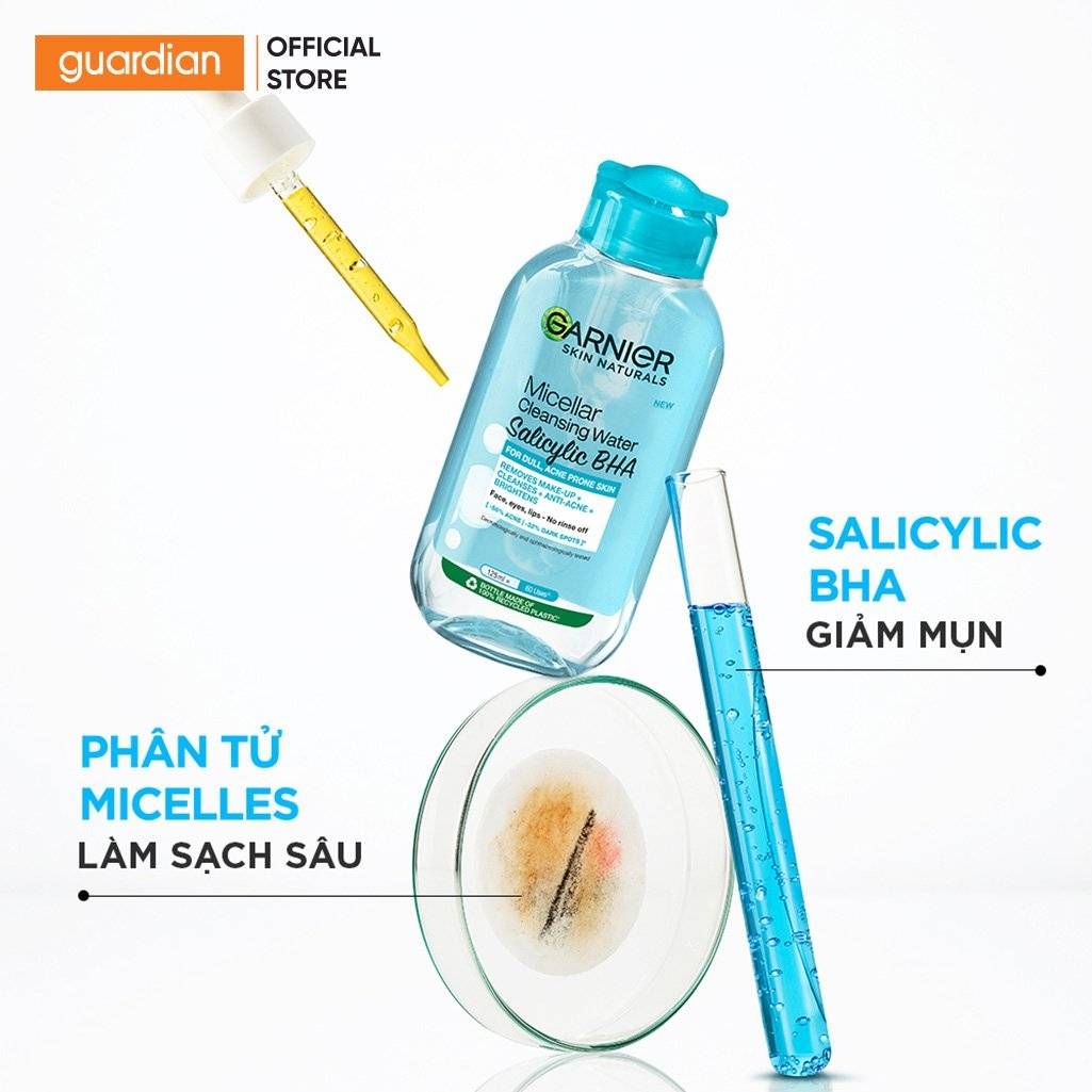 Mô tả Nước Tẩy Trang Cho Da Dầu Mụn Micellar Water Garnier Guardian 400Ml - 2