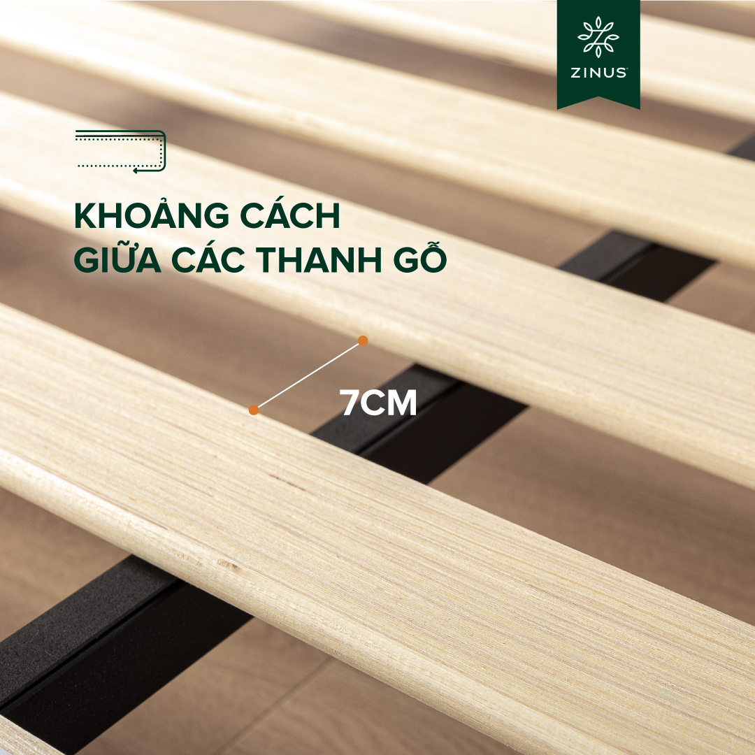 Mô tả Giường Gỗ Khung Kim Loại – Zinus Ironline Platforma Bed - 4