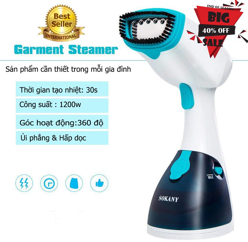 Mô tả Bàn là hơi nước cầm tay SOKANY ủi nhanh phẳng mọi chất vải, cực tiện lợi [BẢO HÀNH 12 THÁNG - ĐỔI TRẢ TRONG 15 NGÀY] - 3