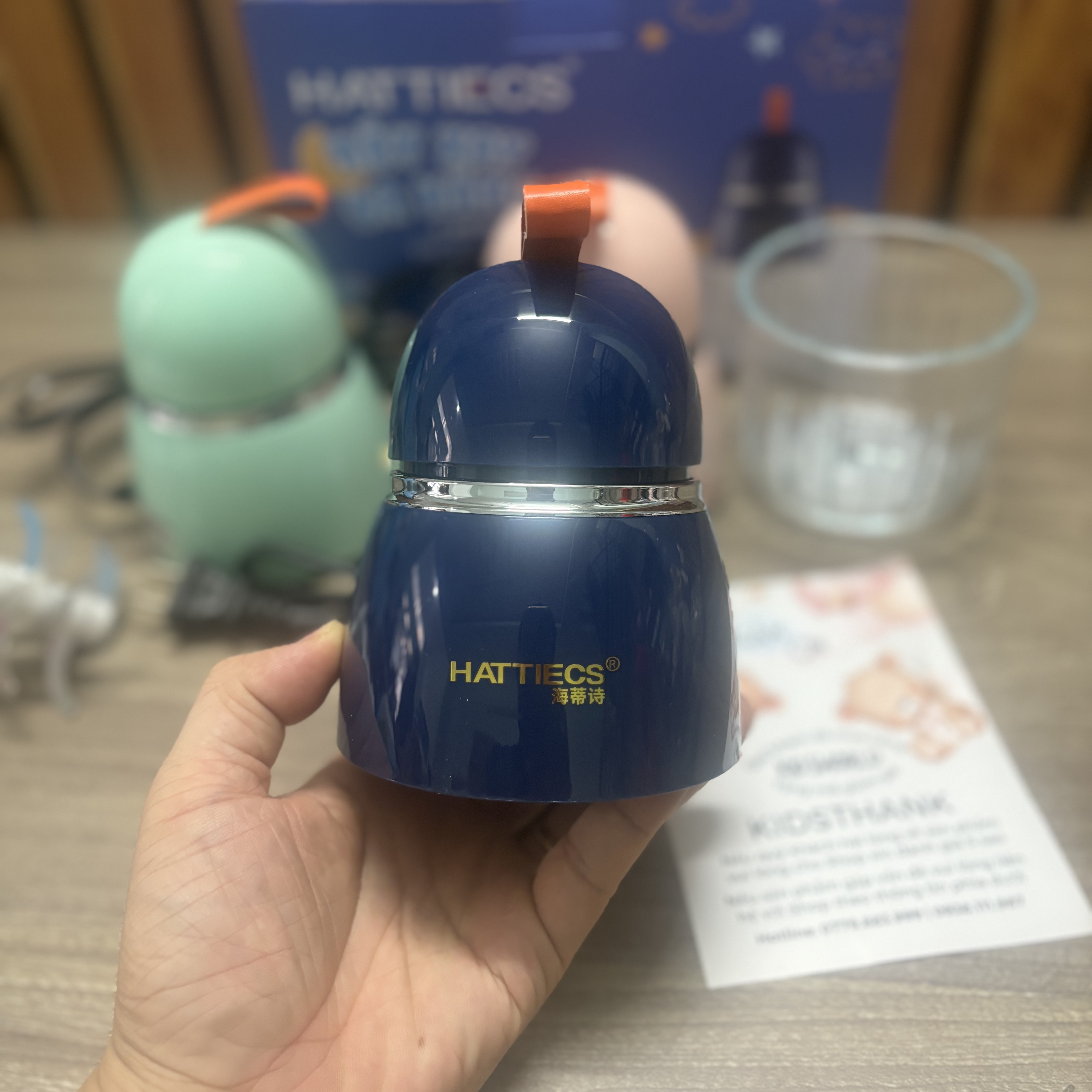 Mô tả Phụ kiện máy xay Hattiecs ăn dặm 8 lưỡi cối thủy tinh thay thế, lưỡi dao thay thế, thân máy thay thế - 1